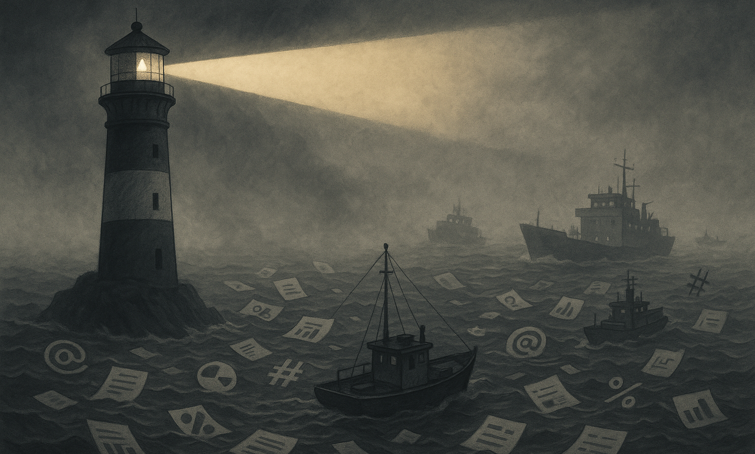 Lighthouse in the fog